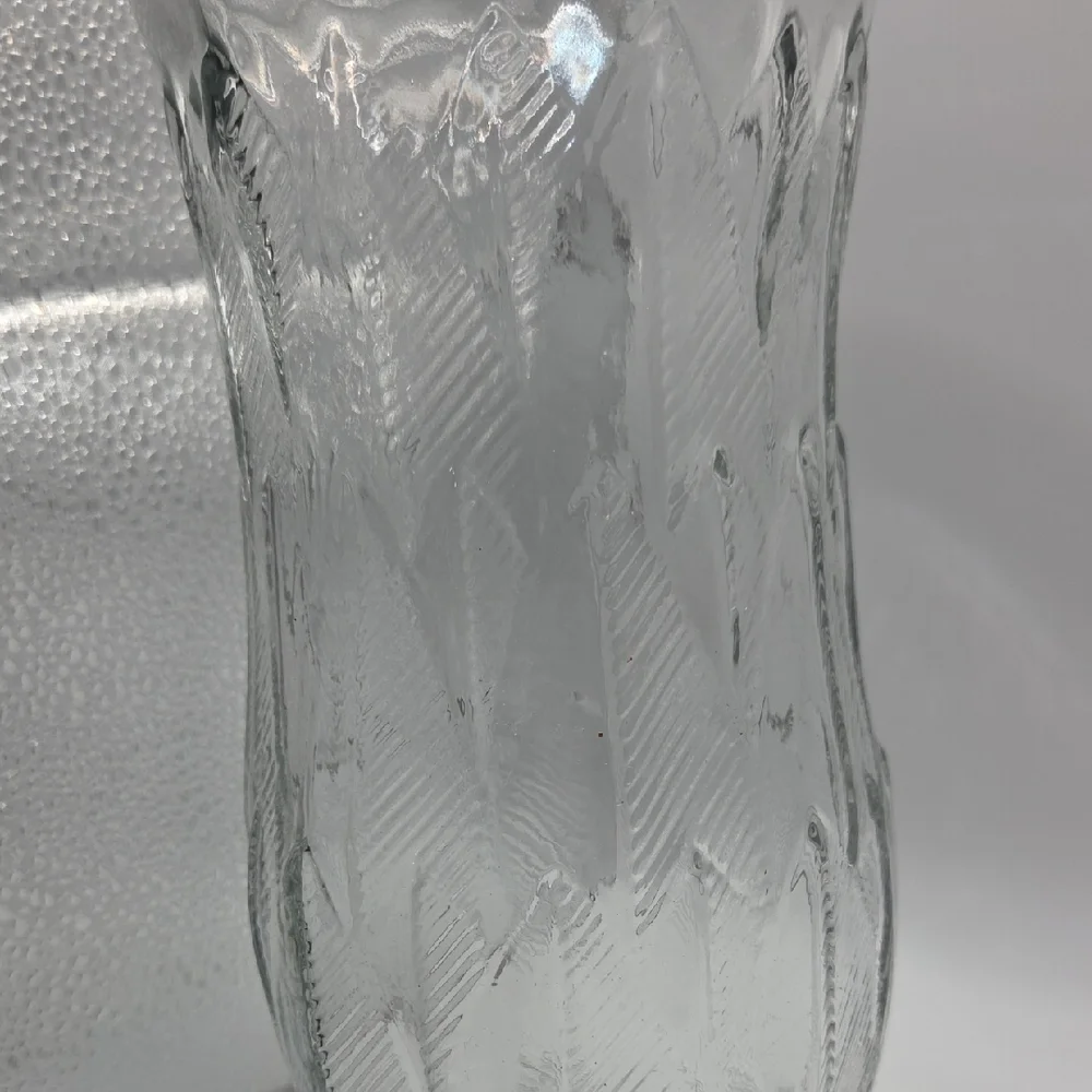 Brody Textured Clear Glass Vase 9.5 Inch